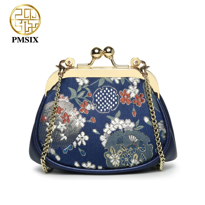 Pmsix, дизайнерский бренд, известный в womens'bag, мини классические сумки-мессенджеры, вышивка цветами, сумка через плечо, сумка на плечо с монетами