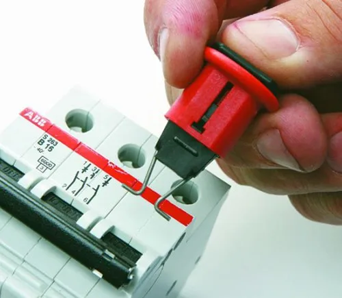 

10pcs/lot POS MCB lockout push button lock dogs, MCB lock ,toggle lock safety circuit breaker lock, pinout lockout