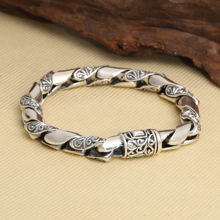 Handmade Thailand 925 Siilver Bracelet Sterling Silver Man Bracelet