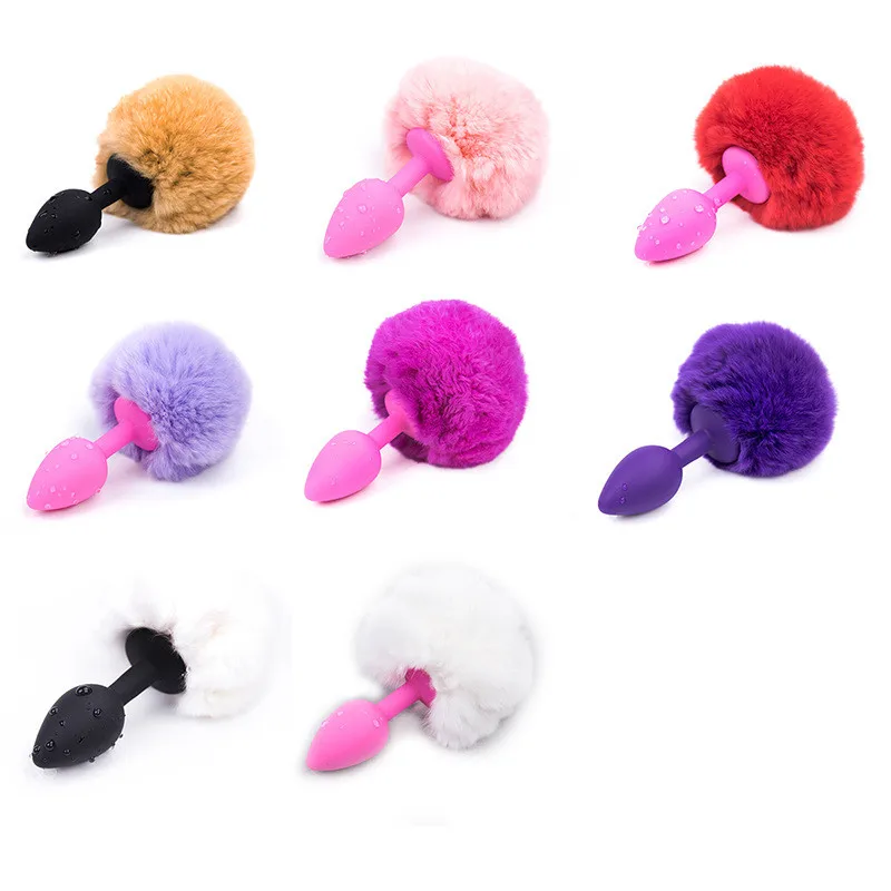 Morease Anal Sex Toys Silicone Plug Fake Rabbit Tail Anus Butt BDSM Flirt Adult Game Product For Couples Women Men |