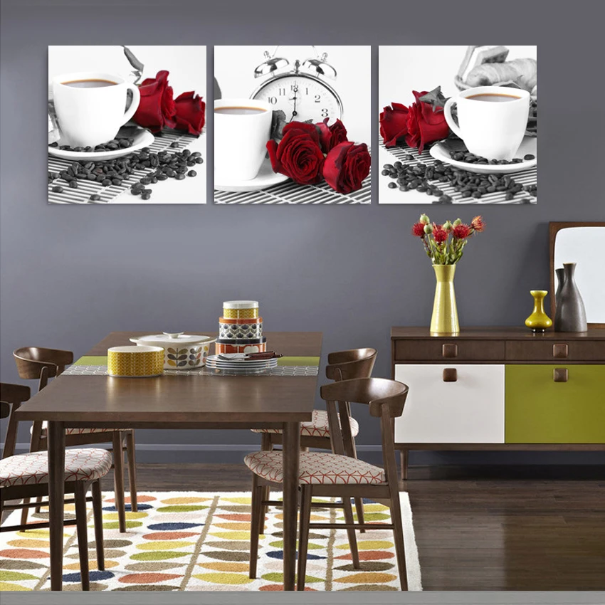 Achetez en gros triptyque peinture à l'huile en ligne à ... Peinture tableau cuisine