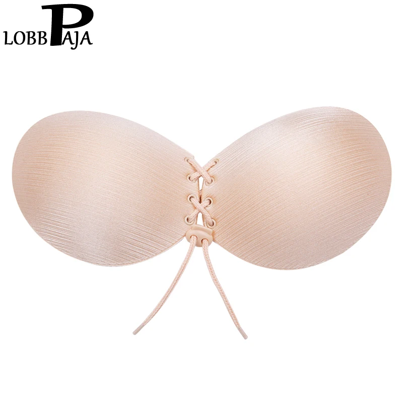 LOBBPAJA Women Silicone Bra Adhesive Stick On Sexy Push Up Strapless