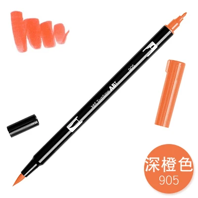 TOMBOW AB-T Япония 96 цветов художественная кисть ручка с двумя головками маркер Профессиональный водный маркер ручка для рисования канцелярские принадлежности Kawaii - Цвет: 905