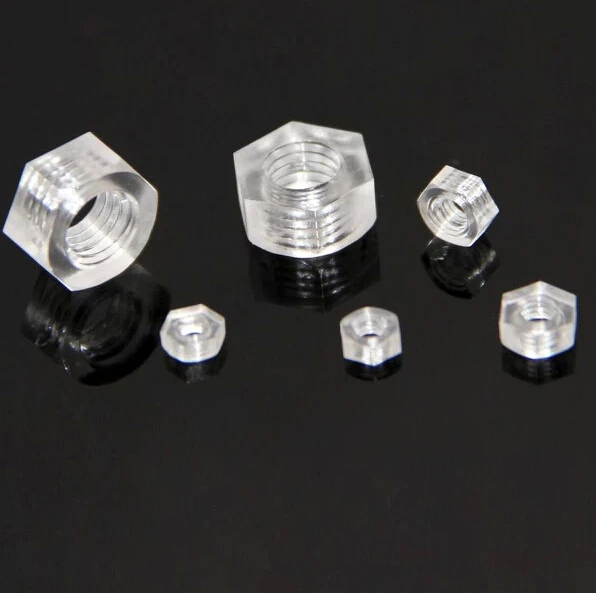 M3 plastic nuts transparent insulation hex nuts 100 pcs/lotin Nuts