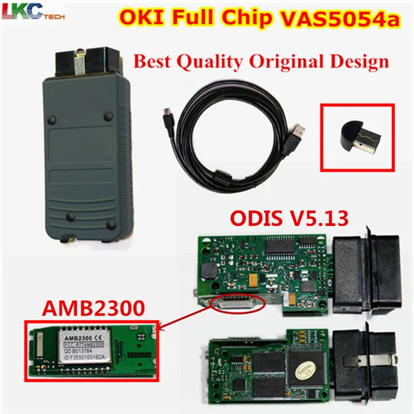 Лучшее качество VAS5054A Bluetooth VAS 5054A полный чип ODIS V5.13 Поддержка UDS протокол с OKI |