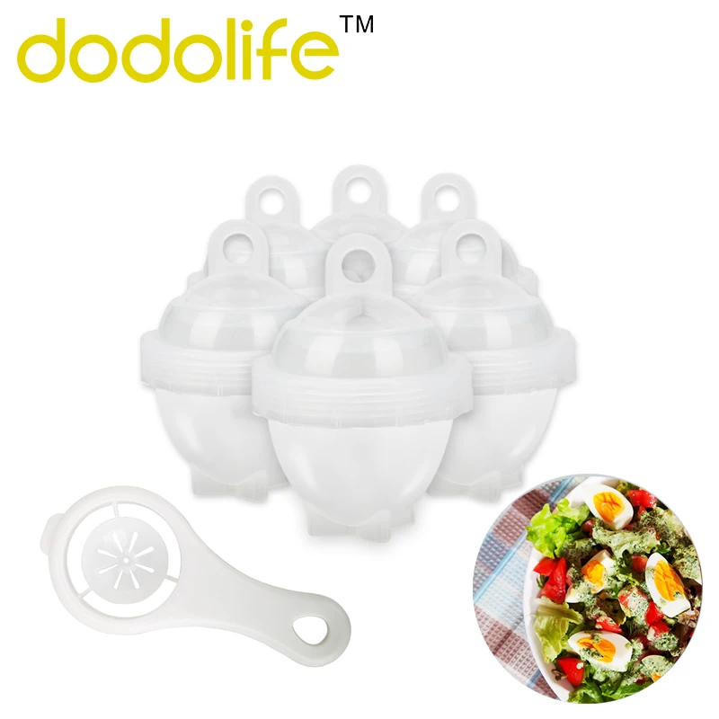 Dodolife Hard Boil Egg Cooker Egg 7pcs/Set Container Yolk Separator Egg