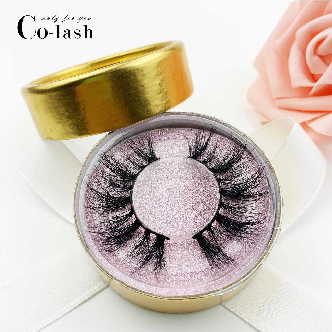 Colash 100 пар 5d 100% настоящие норковые ресницы накладные на заказ упаковка для ресниц