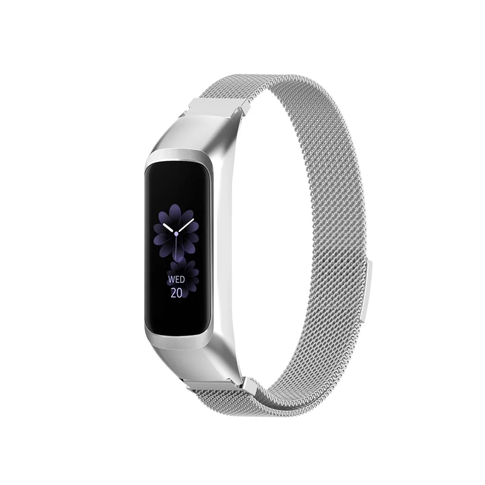 Миланский ремешок для часов для samsung Galaxy Fit e черный магнитный браслет для samsung Galaxy Fit e R375 ремешки из нержавеющей стали