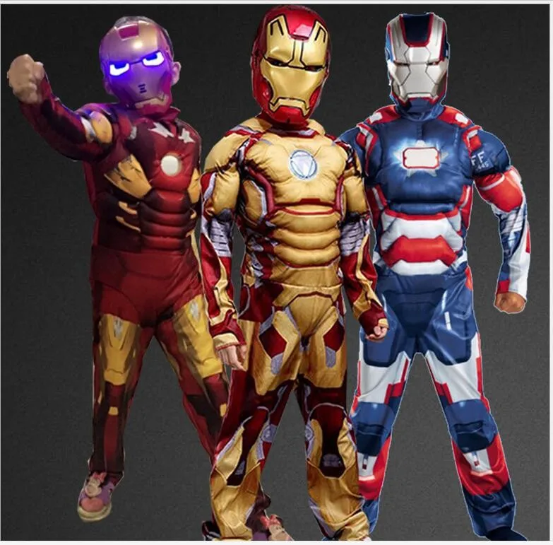 

Genuine Kids Avengers Iron Man Mark 42 / Patriot Muscle Child Halloween Costume Boys Marvel Movie Superhero Cosplay Clothing