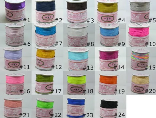 

Optional 24 Colors 80Yard Chinese Knot Macrame Rattail/Satin Nylon Cord 1.0mm (U Should Choose Color)