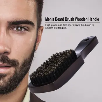 

Wood Handle Facial Hair Brush Men's Beard Brush Shaving Comb Male Mustache Brush Solid Shaving Cleaning Tools