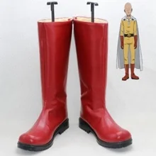 Аниме One Punch Man Сайтама Косплэй обувь Красные сапоги костюм Cos на заказ