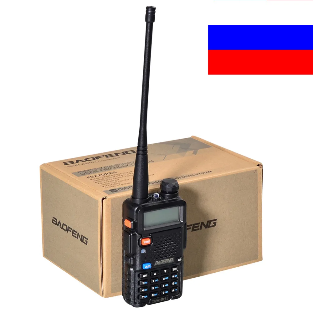 Фирменная Новинка черный BAOFENG UV-5R портативная рация VHF/UHF 136-174/400-520 МГц двухстороннее радио RU PL DE ES Великобритания наличии