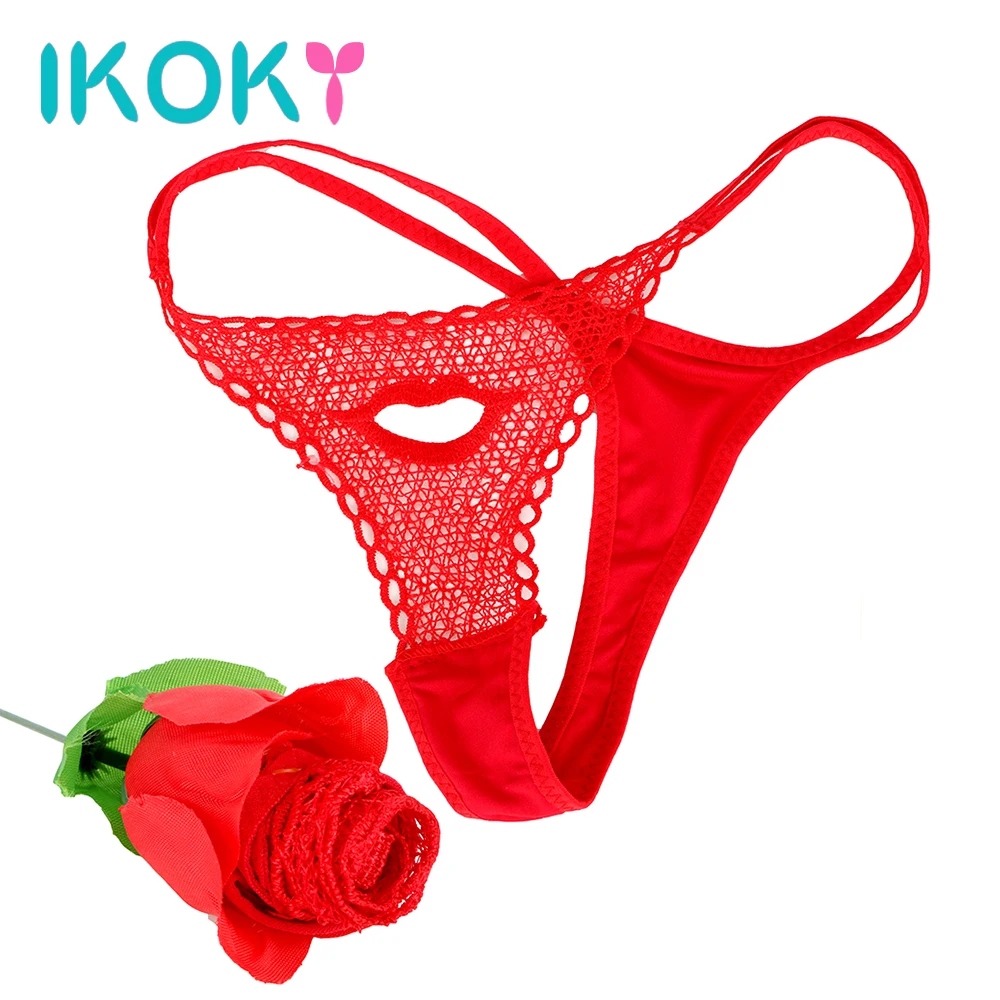 

IKOKY Roses Shape Women's Underwear G String Women's Panties Lace Lingerie Lady Sexy Thongs Gift For Friend Random Send