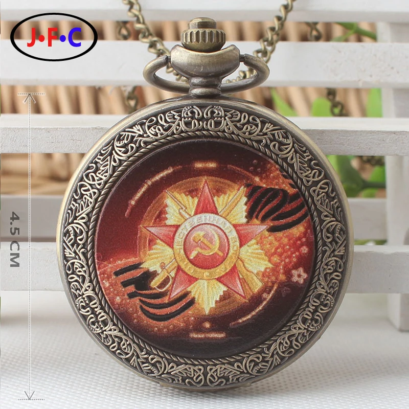 New pattern Russia pattern Patch quartz pocket Watch Middle aged and old age Retro Watch Chain table Student gift list DS287 european and american movies aladdin and the magic lamp quartz pocket watch do the old flip quartz watch chain table ds274