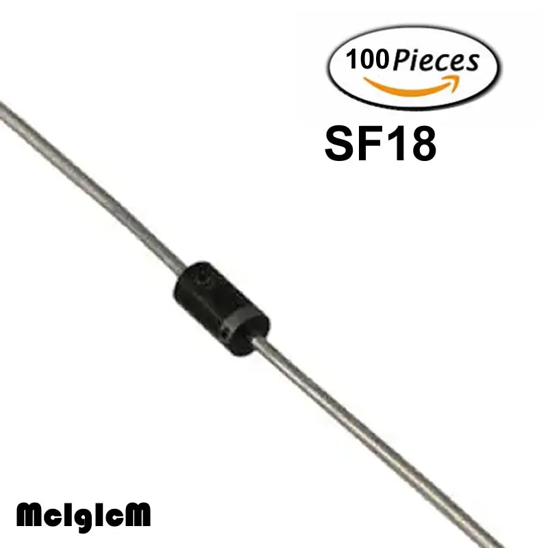 MCIGICM 100 шт. выпрямительный диод 1A 600 в DO-41 SF18