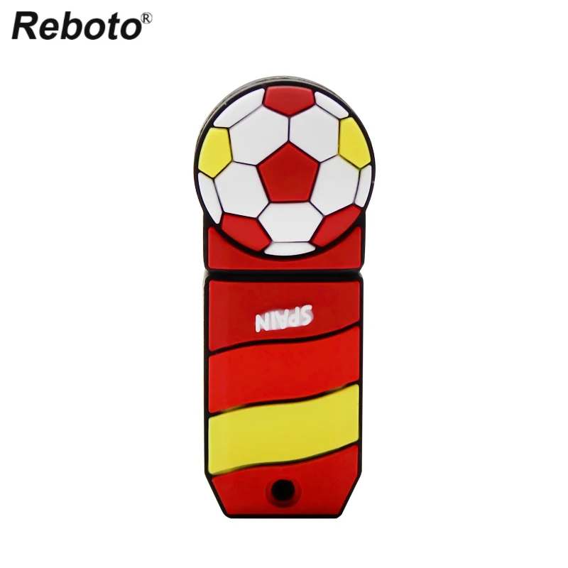 Reboto USB 2.0 Pendrive Cartoon Football USB Flash Drive 16GB 8GB 4GB U Disk 64GB 32GB Mini Memory Stick