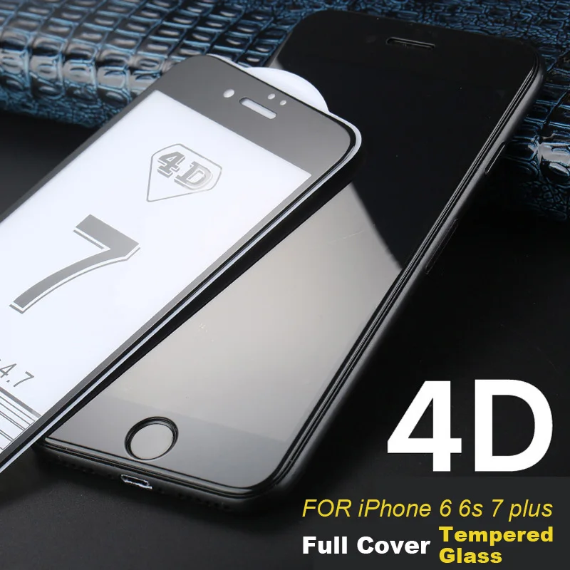 ESVNE 4D изогнутый край Стекло для iPhone 7 Plus Закаленное Стекло защитное стекло на айфон 7 Full Cover Плёнки Предметы безопасности случае для iphone 7 стекло