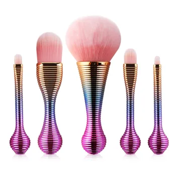 

5pcs Lollipop Shape Blending Makeup Brushes Set Professional Foundation Powder Blush Contour Eyeshadow Cosmetic Brushes Tool Kit