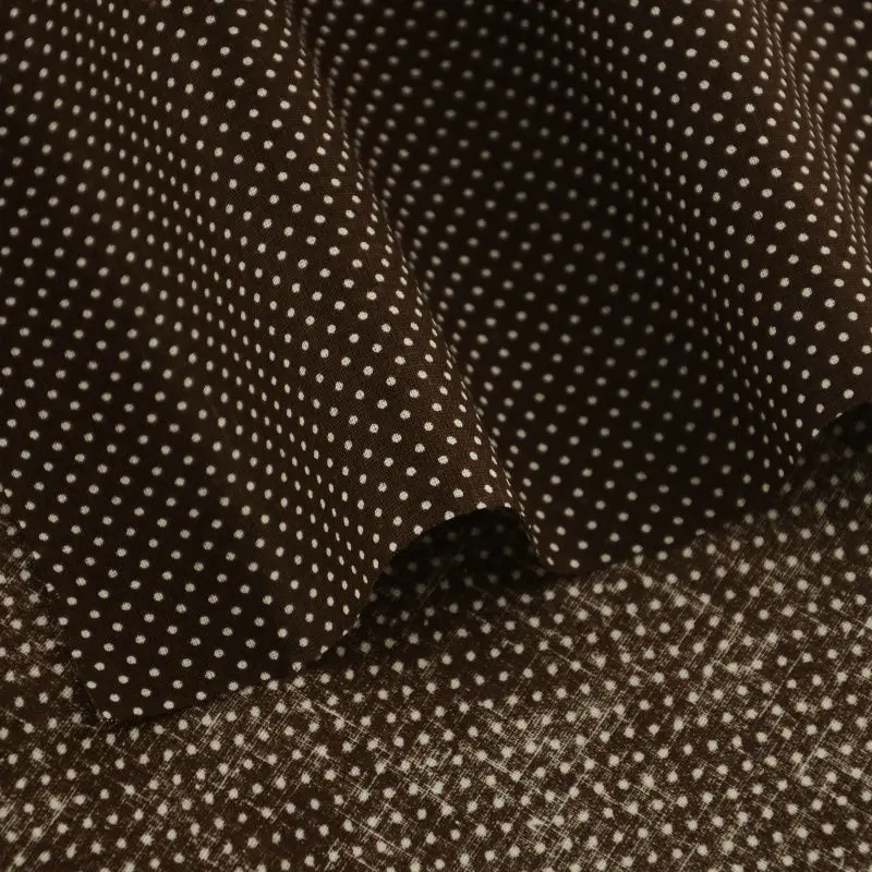 Тканевый измеритель ткани Telas лоскутное Algodon темно-коричневый принт "Горошек" дизайн хлопок ткань КРАСИТЕЛЬ DIY шитье Tissu Coton материал