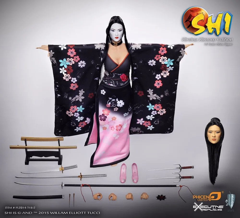 

SHI in Kimono 1:6 Scale Figure U.S. Version Two Head Sculpts PL2014-71B-2 Steel Stainless Colletible Toys Action Figure
