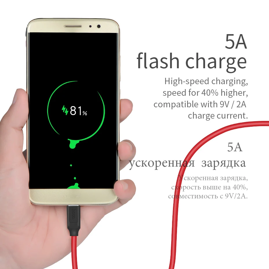 НОСО 5A Зарядный Кабель USB Type-C быстрая Зарядка Зарядное Устройство для Телефона для Передачи Данных Синхронизация для Samsung LG Xiaomi Huawei Тип С Провод для Зарядки Шнур для Сяоми Хуавэй Смартфона