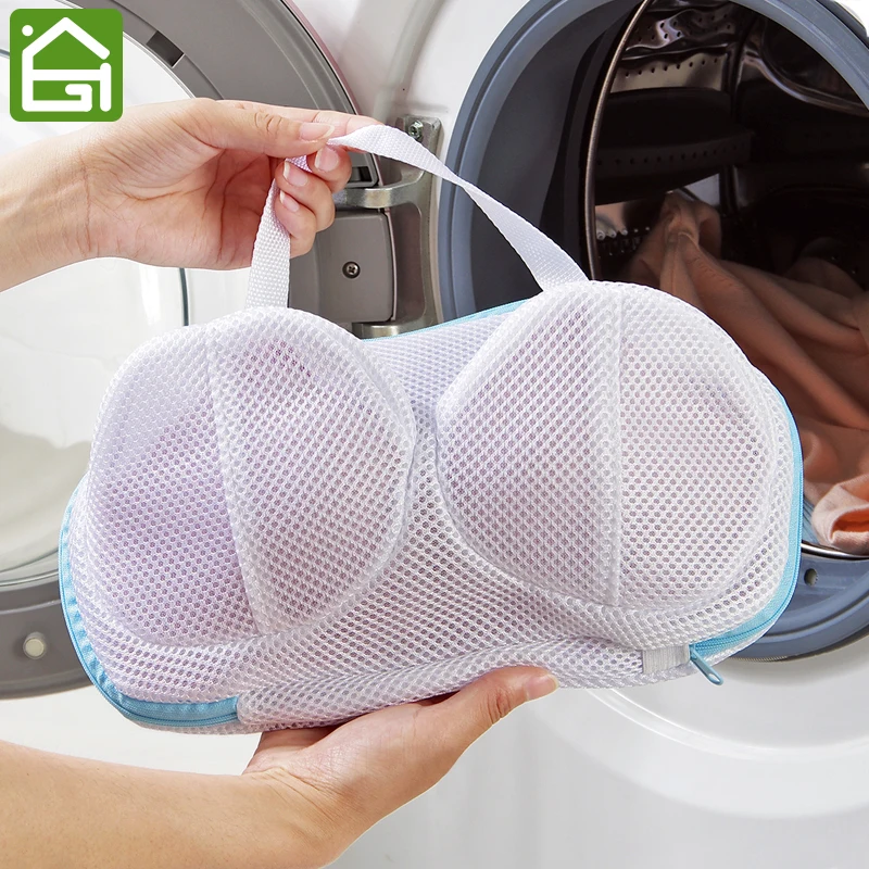 

Mesh Laundry Bags Bra Premium Zipper Hanger Loops Travel Storage Organize Bag
