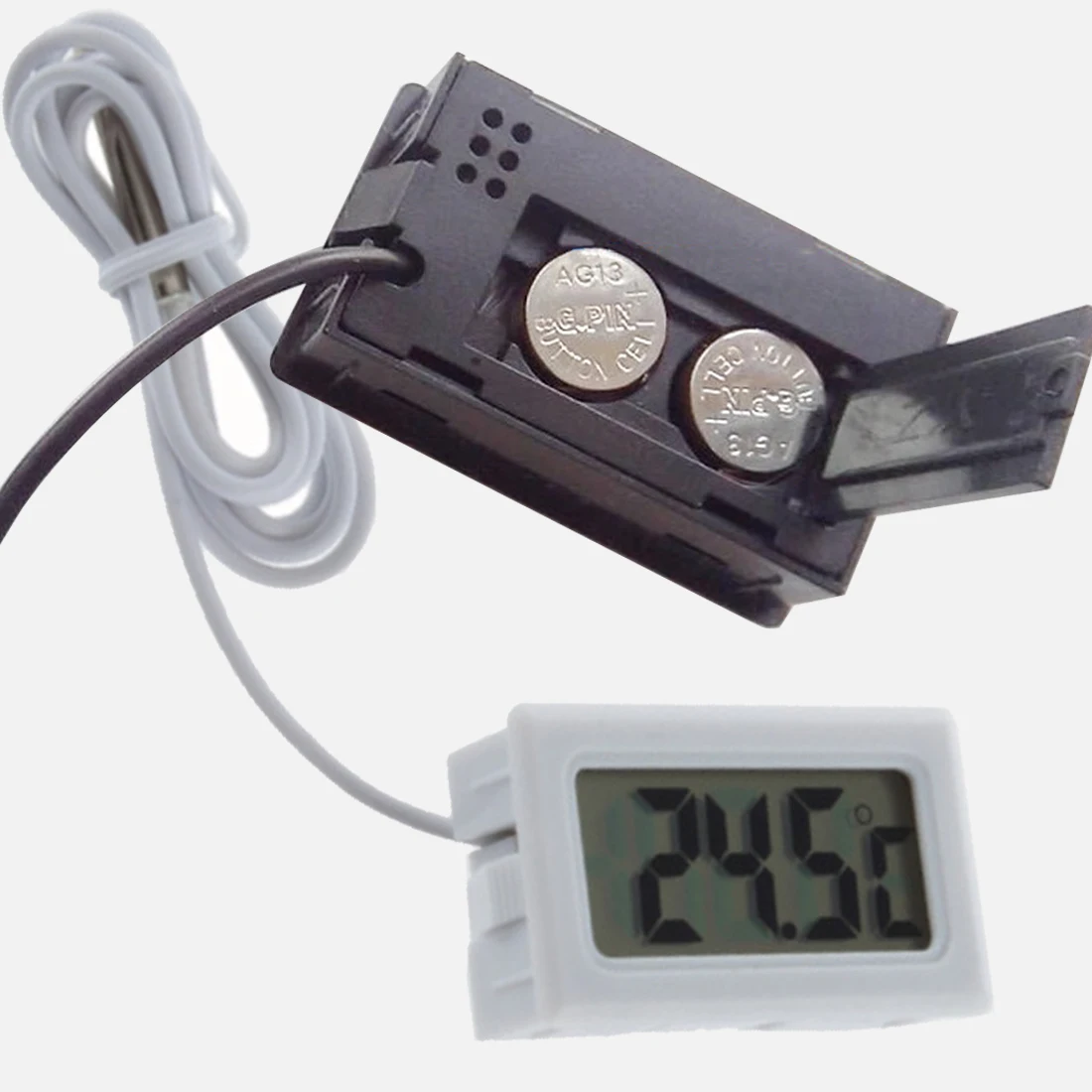 

LCD Digital Thermometer Temperature Indoor Convenient Temperature Sensor Gauge Instruments 1 M Cable