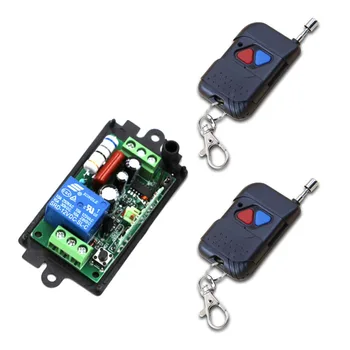 

New 1CH RF Wireless Light Remote Control Switch 110V 220V Learning Code 1* Receiver+2* Transmitter without Battery 315mhz
