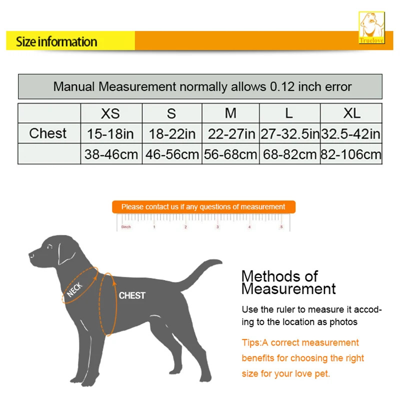 Светоотражающий Жилет Truelove для маленьких, средних и больших собак, быстроразъемный, D-flex, с пряжкой, закрывающийся, нейлоновый, для собак