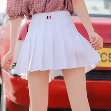 Женские юбки, кавайные летние короткие студенческие плиссированные юбки, Женская Корейская Harajuku летняя одежда для женщин
