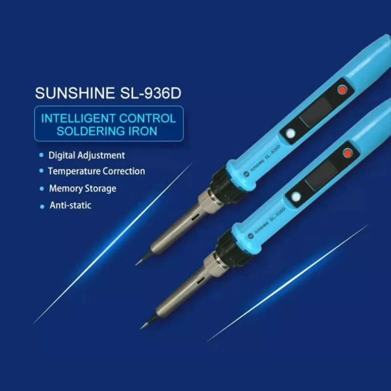 SL-936D 220 в 80 Вт ЕС вилка Антистатическая цифровая регулировка температурная коррекция Электрический паяльник с функцией памяти
