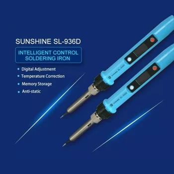 

SL-936D 220V 80W EU Plug Anti-static Digital Adjustment temperature correction Electric soldering iron With memory function
