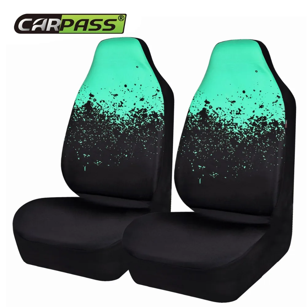 Car pass 2 Front Car Seat Cover Universal Fits Most Auto Interior