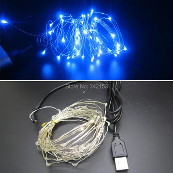 

5M USB Power Operated Waterproof Copper Wire LED Beads String Light Holiday Lightings For Christmas Halloween Thanksgiving