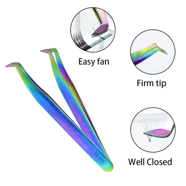 Precision Eyelash and Nail Tweezers Set 2