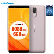 Ulefone Puissance 3 Visage ID 6.0 “18:9 FHD + Smartphone 6 GB RAM + 64 GB Android 8.1 Octa Core 4 Caméras 21 M + 13.0MP 6080 mAh 4G Mobile Téléphone