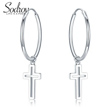 

Sodrov Earrings Jewelry 925 Sterling Silver Fashion Young Girl Hoop Fine 100% Gifts For Women