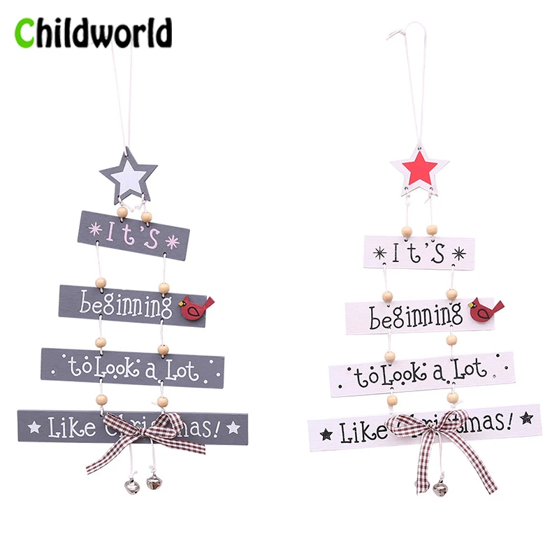 

Christmas Wooden Pendant Christmas Ball Colorful Letter Pendant Christmas Decorations for Home Gold Party Decorations