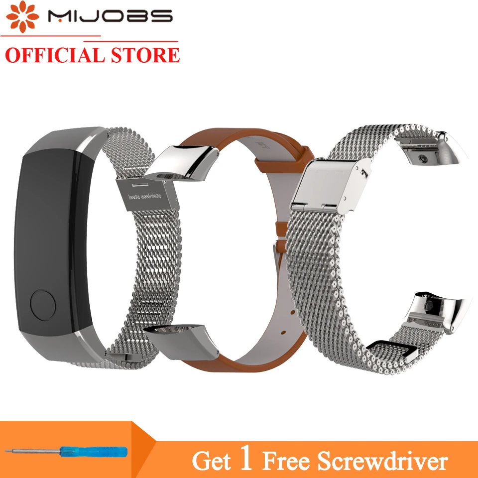 

Mijobs Smart Wrist Band Strap for Huawei Honor 3 Band With Repair Tool Adjustable Smart Bracelet Accessories for Honor Band 3
