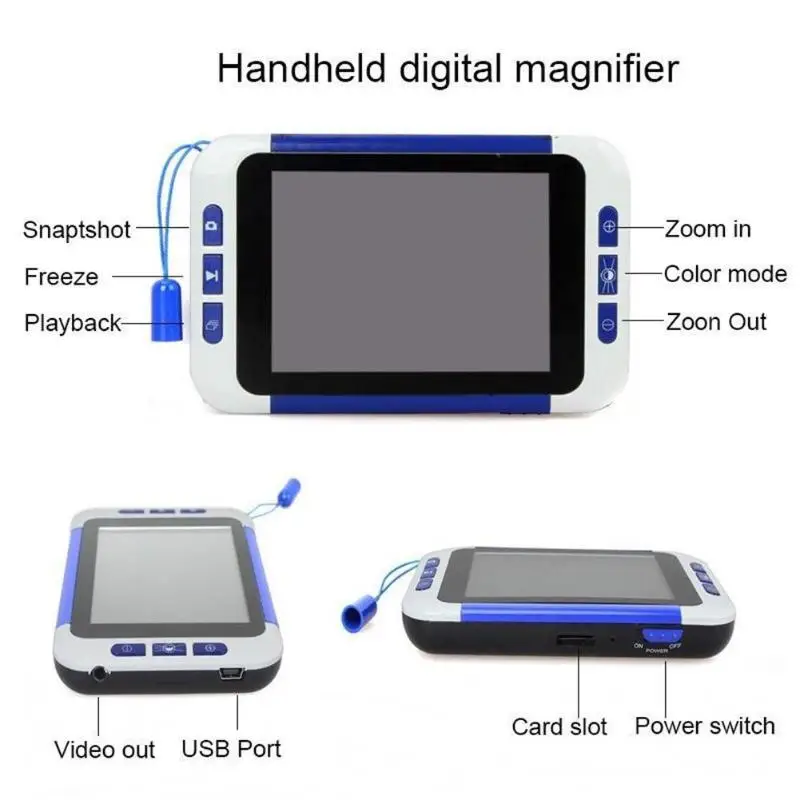 32X3,5 дюймов портативный цифровой увеличитель ЖК-экрана низкая видение электронный визуальные средства видео микроскоп для старика для