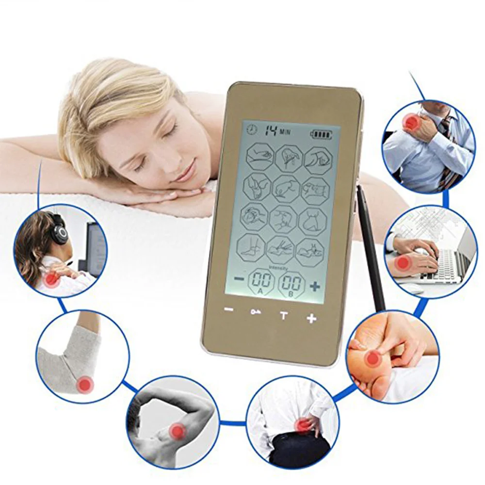  Electric Physiotherapy Massager Myostimulator Ten Unit 28 Modes-Muscle Therapy Stimulation Adjustab