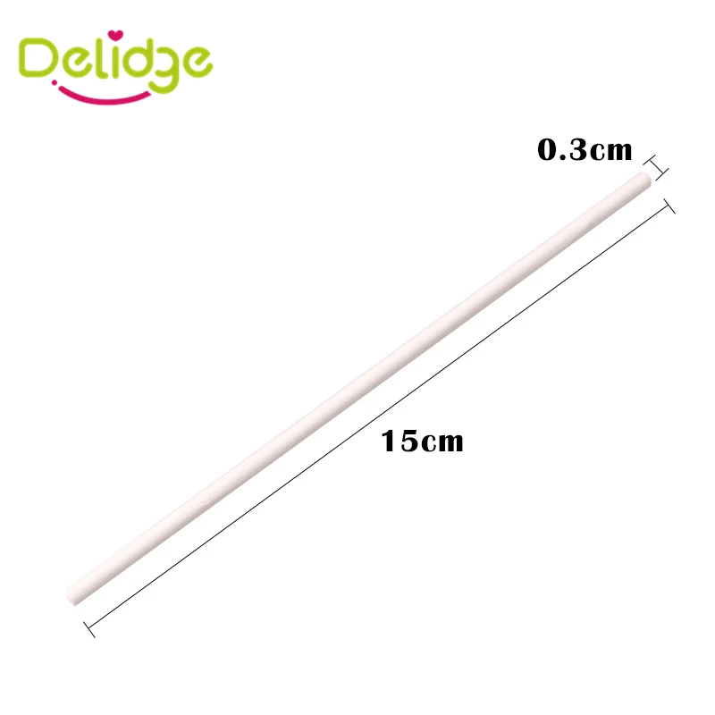 Delidge 50 шт./компл. 15 см для леденца Еда-Класс Бумага палочки для леденцов торт Поп палочки для леденцы Конфеты Шоколад сахар