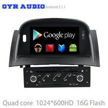 Quad core 1024*600 android 5.1 игрок Автомобиля dvd GPS для Renault Megane 2 Fluence 2003-2009 с WIFI 3 Г usb BT зеркало ссылка