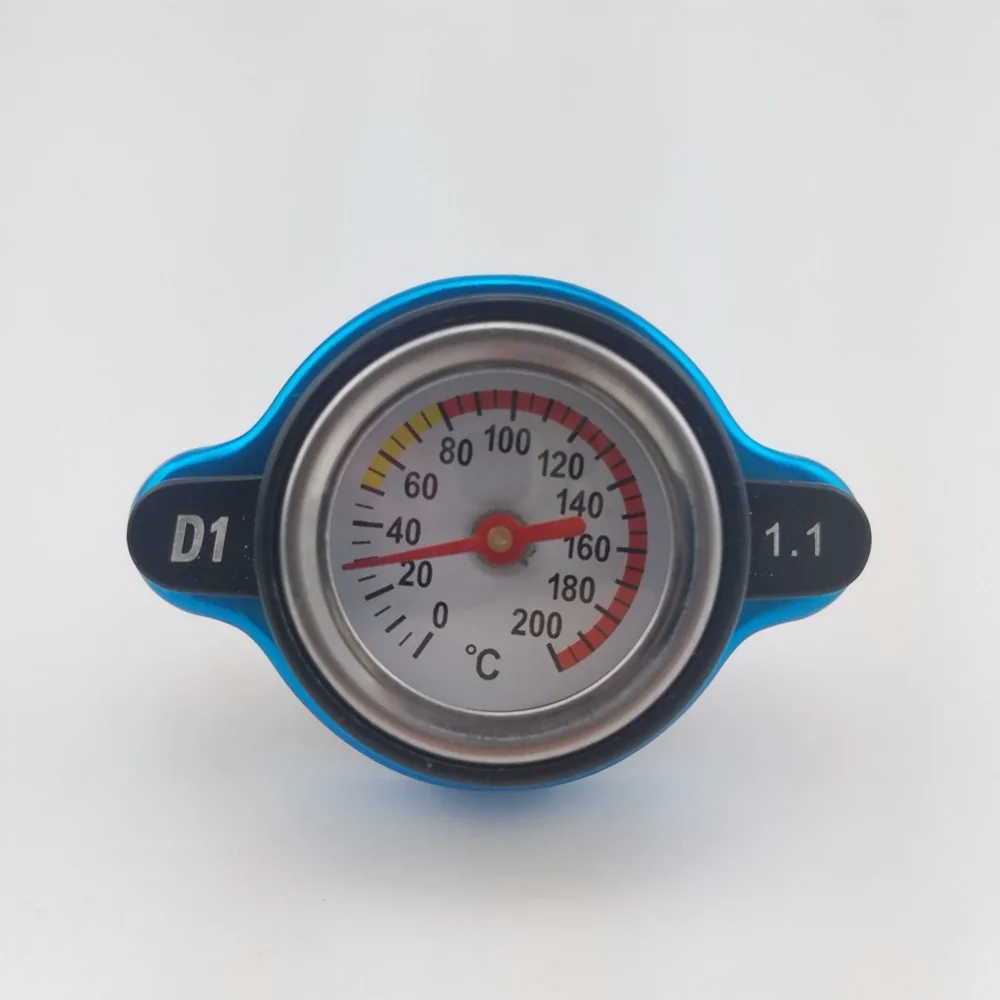 

D1 Small Head Thermo Radiator Cap Tank Cover With Temperature Gauge Utility Safe 0.9 And 1.1 And 1.3 Bar