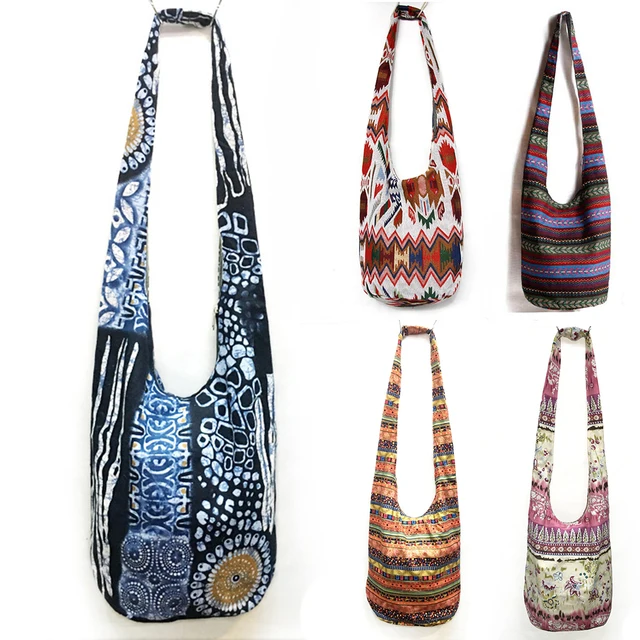 Women Unique Ethnic Shoulder Bag Cotton Thai Hippie Gypsy Tribal Women Unique Ethnic Shoulder Bag Cotton Thai Hippie Gypsy Tribal Bags Bobo Sling Crossbody Hipster