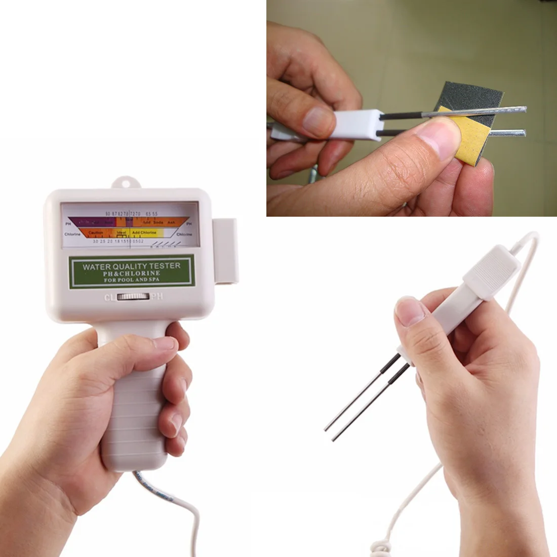 

PH/CL2 Chlorine Tester Digital Water Quality Tester Portable Swimming Pool Spa Aquarium PH Meter Test Accessories