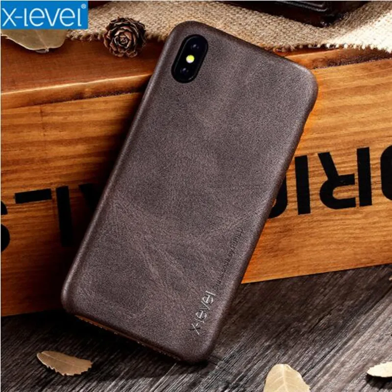 Винтажный чехол X Level из искусственной кожи в стиле ретро для телефона iPhone 6 6S 7 8 Plus