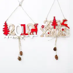 2019 Рождественский Новый год дверь украшения висит кулон рождественские декоративная деревянная подвеска елка Рождественская елка кулон
