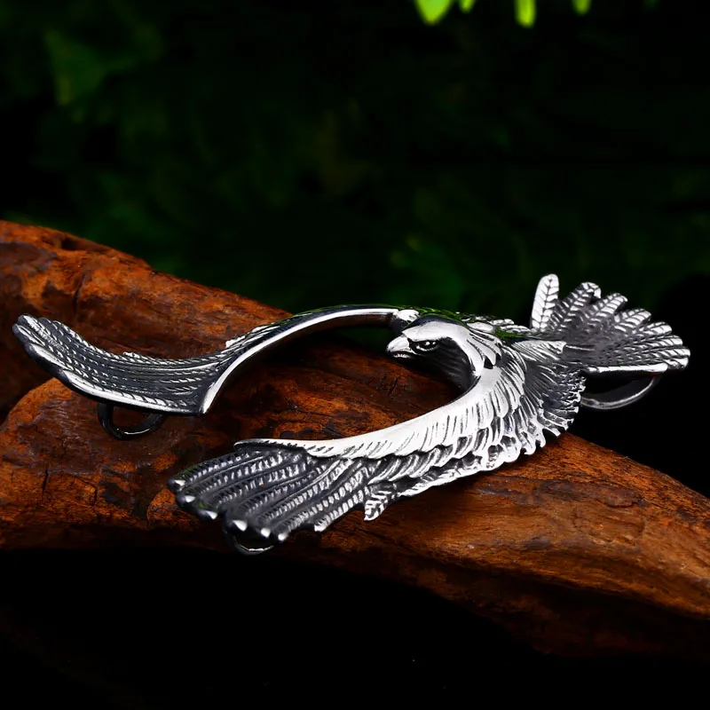 Байер 316L нержавеющая сталь классическое Животное орел кулон ожерелье небо зверь над человеком кулон Модные ювелирные изделия LLBP8-444P
